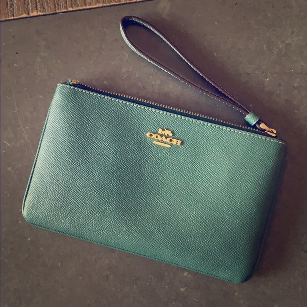 Coach Green Wristlet